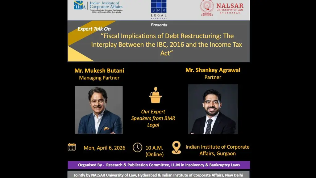 Guest lecture- Fiscal Implications of Debt Restructuring