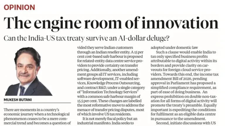 The Engine Room of Innovation: Can the India-US Tax Treaty Survive an AI-Dollar Deluge?