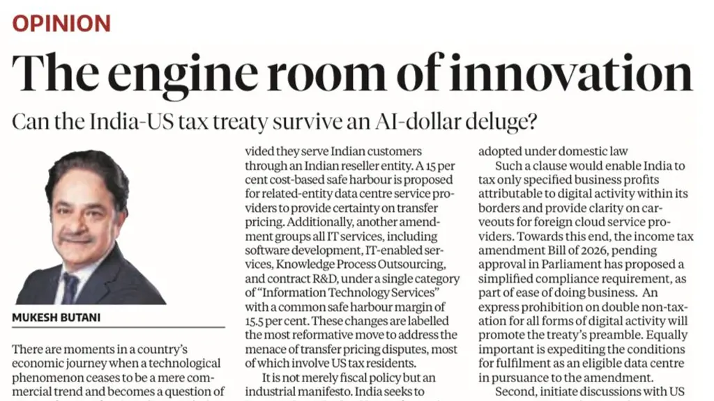 The Engine Room of Innovation: Can the India-US Tax Treaty Survive an AI-Dollar Deluge?